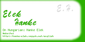 elek hanke business card